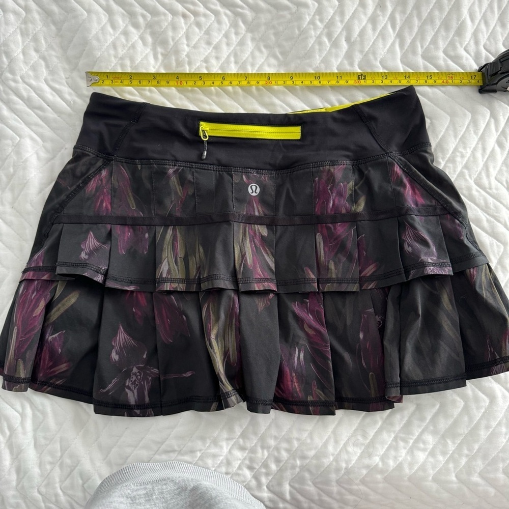 Lululemon Pace Setter Skirt Regular Length Midnight Iris Multi Black - Picture 5 of 12